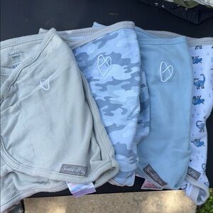 SwaddleMe Blue and Gray Bibs Essential Accessories